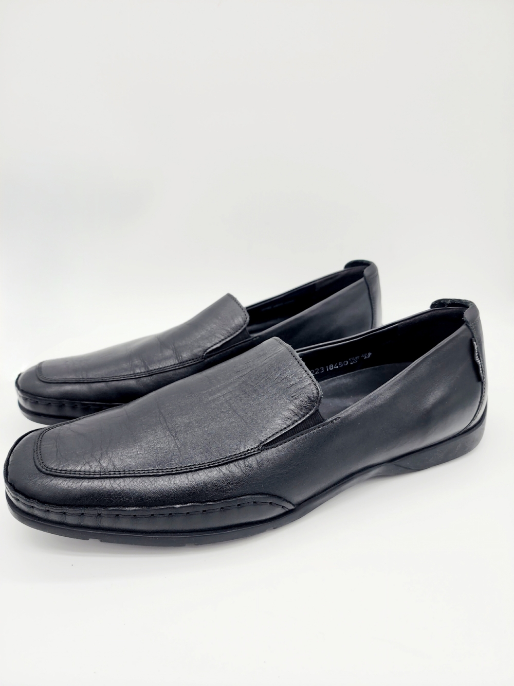 Mephisto Edlef Full Grain Leather Loafers Slip On Shoes Black Size 13